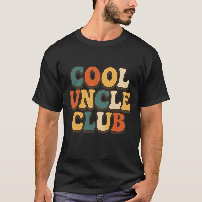 T-shirt cool Uncle Club - Retro Wavy Graphic (Devant)
