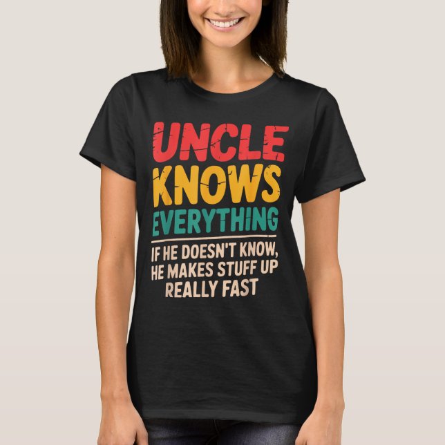 T-shirt Cool Uncle Design For Uncle Men From Nephew Niece  (Devant)