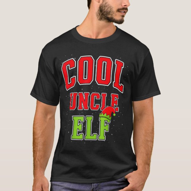 T-shirt Cool Uncle Elf Christmas Family Matching Group Xma (Devant)