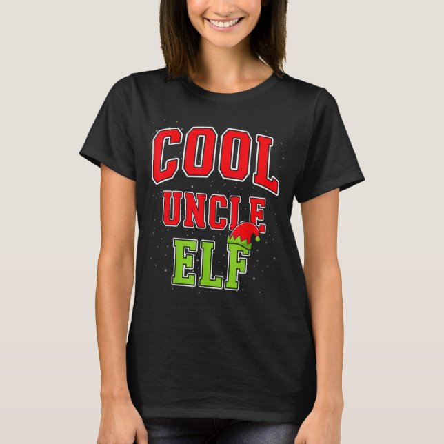 T-shirt Cool Uncle Elf Christmas Family Matching Group Xma (Devant)