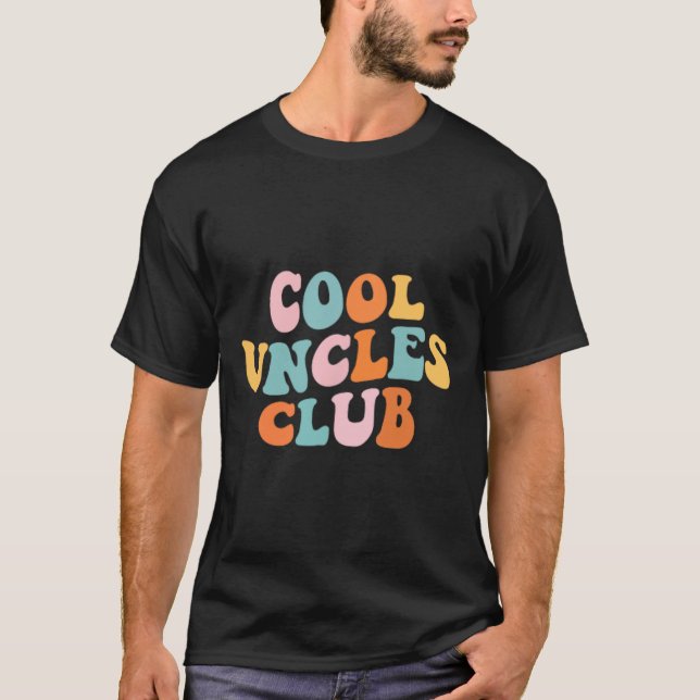 T-shirt Cool Uncles Club Meilleur Oncle Jamais Drôle Poche (Devant)