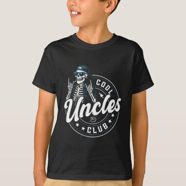 T-shirt Cool Uncles Club Shirt Funny Skeleton Uncle Men  (Devant)