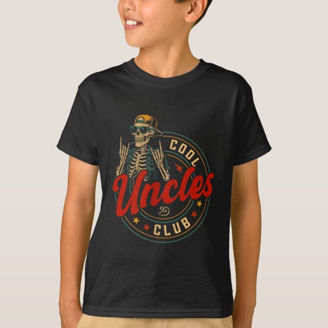 T-shirt Cool Uncles Club Shirt Funny Skeleton Uncle Men Fa (Devant)