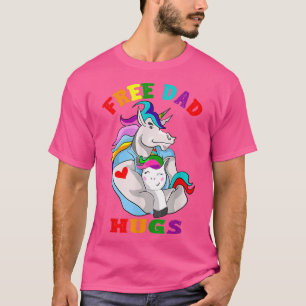 T-shirt Cool Unicorne Libérez Papa Hugs LGBT Gay pride Moi