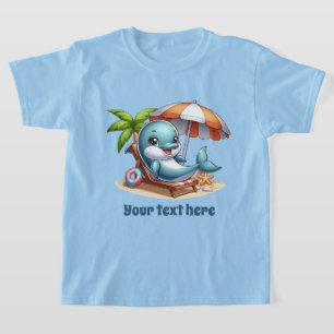 T-shirt Cool unisex dauphin ajouter texte plage enfants