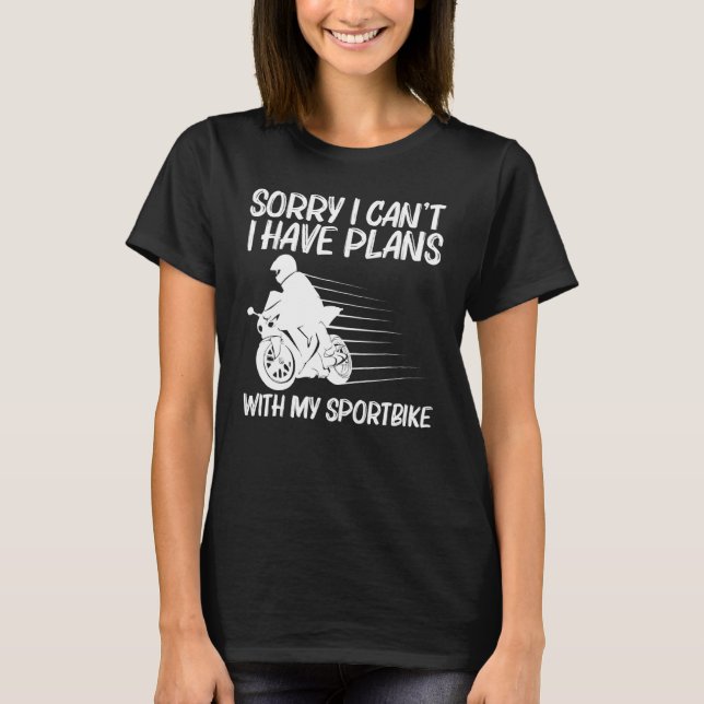 T-shirt Cool Vélo Sportbike Pour Hommes Femmes Motorcyc Pr (Devant)