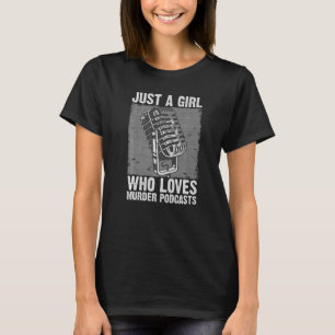 T-shirt Cool Véritable Crime Pour Femmes Filles Podcast Me