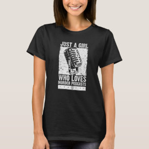 T-shirt Cool Véritable Crime Pour Femmes Filles Podcast Me