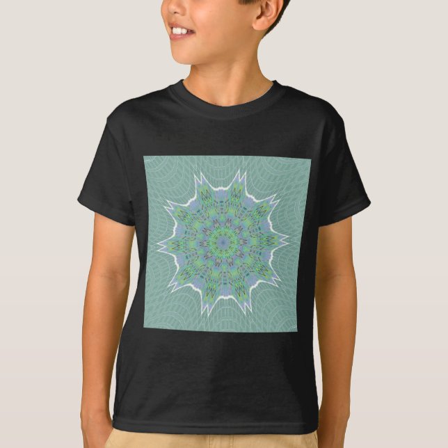 T-shirt Cool vert motif floral (Devant)