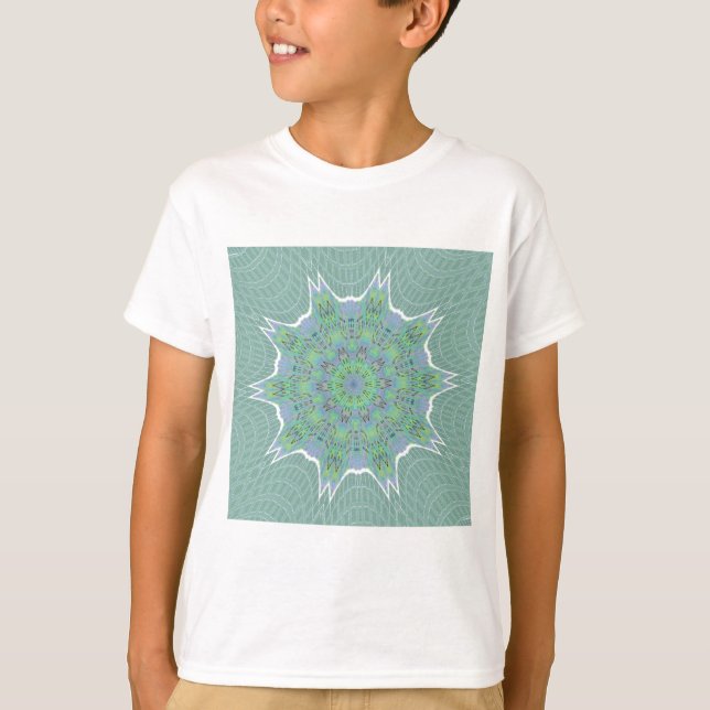 T-shirt Cool vert motif floral (Devant)