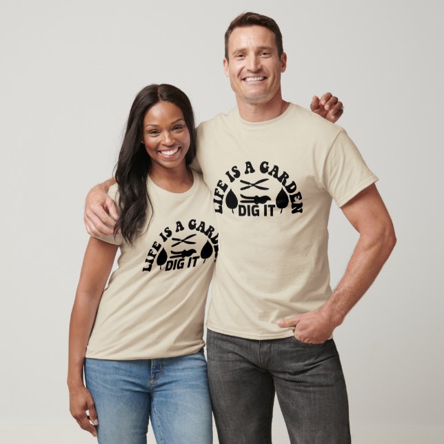T-shirt Cool vie jardin mot art (Unisexe)