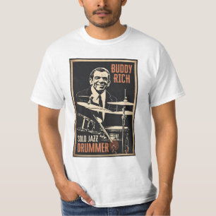 T-shirt Cool vintage Buddy Rich Drummer Jouer des tambours