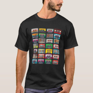 T-shirt Cool Vintage Cassette Tapes Cadeau Pour Hommes Fem