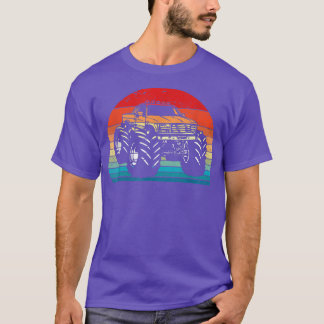 T-shirt Cool Vintage Monster Truck Are My Jam Retro Sunset