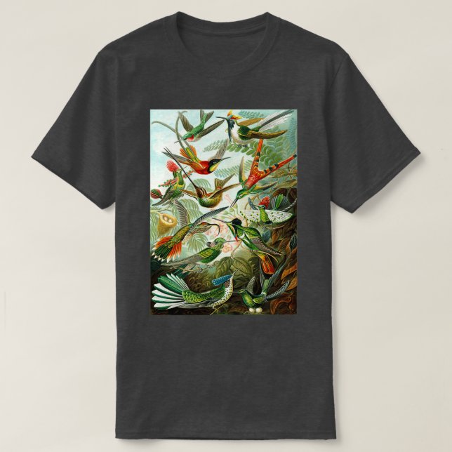 T-shirt cool vintage oiseaux (Design devant)