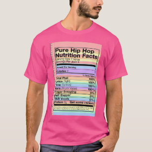 T-shirt Cool Vintage Pure Hip hop Nutrition Facts Cadeau