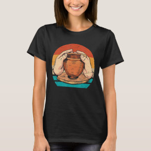T-shirt Cool Vintage Retro Poterie Artiste Argile Céramiqu