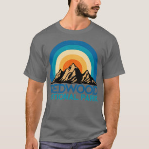 T-shirt Cool Vintage Retro Redwood National Park Mountain