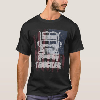 T-shirt Cool Vintage Tracteur Remorque Truck Drift T