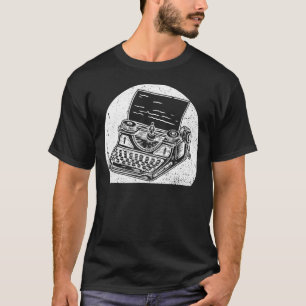T-shirt Cool Vintage Typewriter Pour Hommes Femmes Auteur