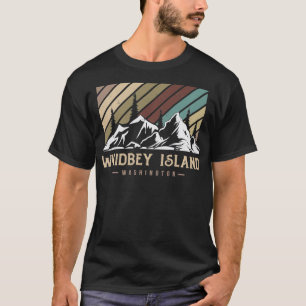 T-shirt Cool Vintage Whidbey Island Ski Snowboard