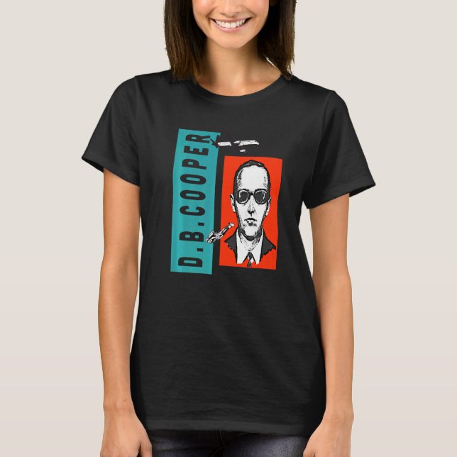 T-shirt Cool Wanted D B Cooper Sketch Cryptid Urban Legend (Devant)