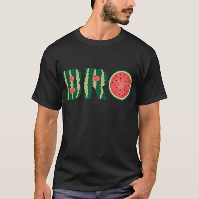 T-shirt Cool Watermelon Bro Drôle Rétro Vacances Été Fr (Devant)