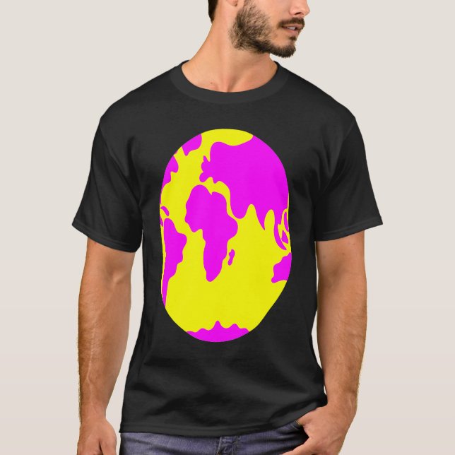 T-shirt Cool Wear World Map Outfit Graphic Style Tees & Co (Devant)