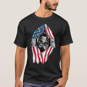 T-shirt Cool Welder Usa Patriotique Américain Drapeau Soud