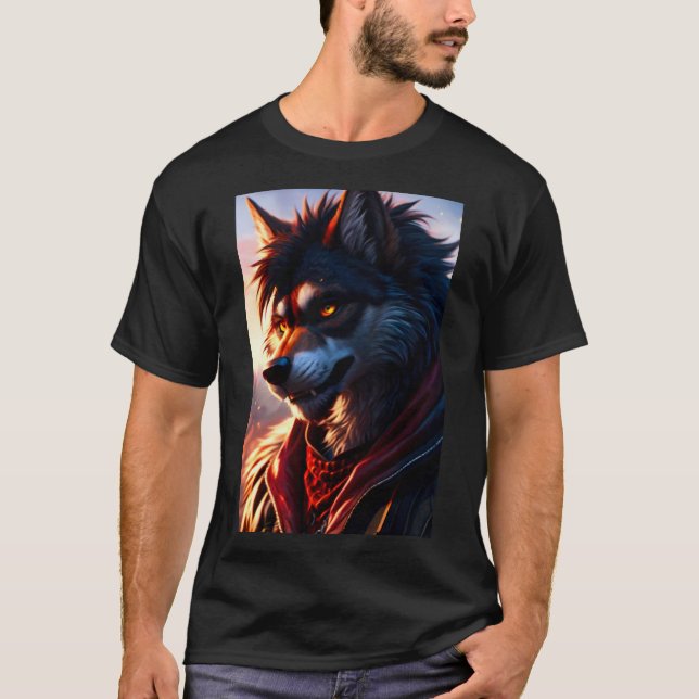T-shirt Cool Werewolf Furry (Devant)