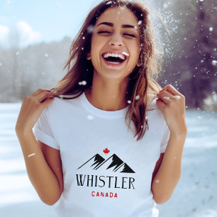T-shirt Cool Whistler Canada Mountains Maple Leaf