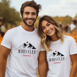 T-shirt Cool Whistler Canada Mountains Maple Leaf