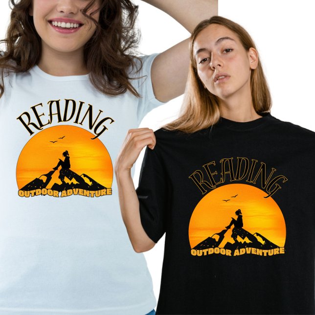 T-shirt Cool Wild Reader Sunset Mountain (Créateur téléchargé)