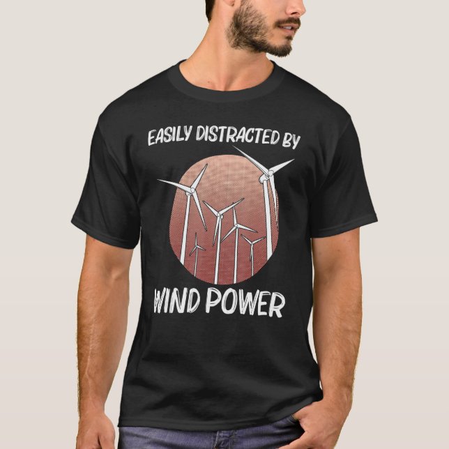 T-shirt Cool Wind Power For Men Women Wind Turbine Renewab (Devant)