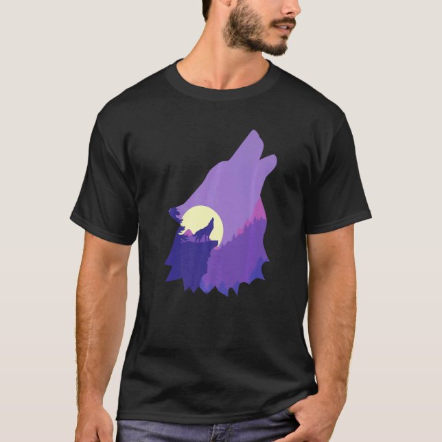 T-shirt Cool Wolf Wildlife Arctic Tee (Devant)