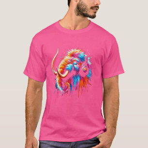 T-shirt Cool Wooly Mammoth Headphone Musique Art Noël