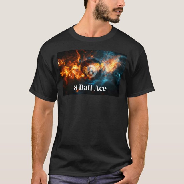 T-shirt Coolest 8 Ball Billiards Game Day Men's  (Devant)