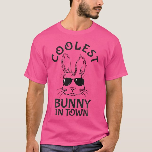 T-shirt Coolest Bunny In Town Sunglasses Toddler Boys East (Devant)