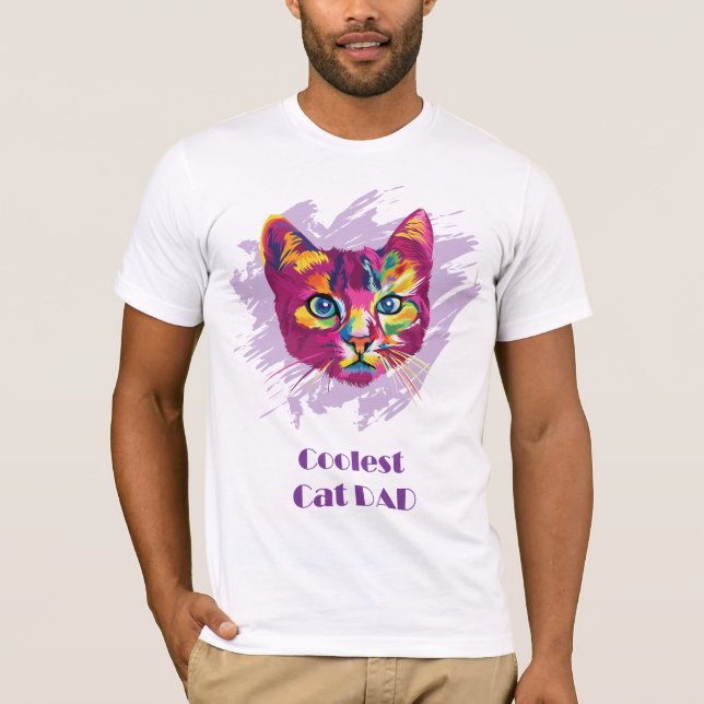T-shirt "Coolest Chat Papa" Tee (Devant)