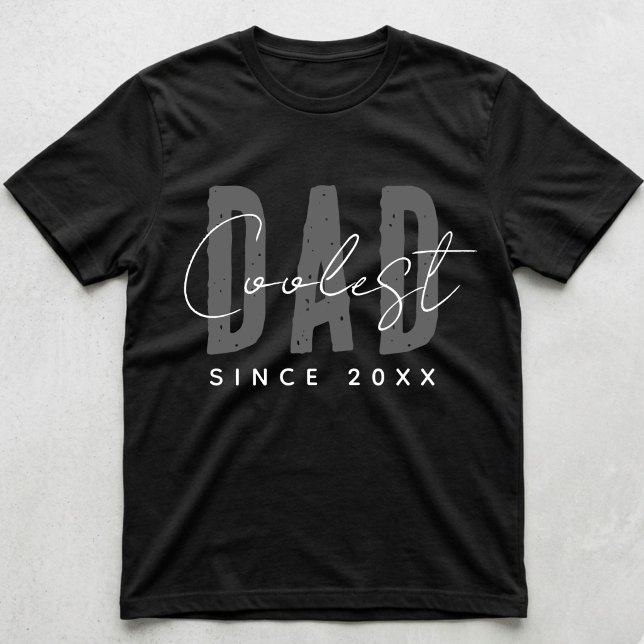 T-shirt Coolest Dad Since 20XX Modern Funny Simple Preppy (Créateur téléchargé)