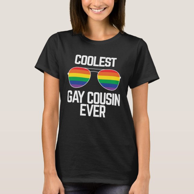 T-shirt Coolest Gay Cousin Ever  Gay Pride (Devant)