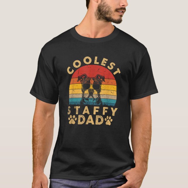 T-shirt Coolest Staffy Dad Gifts for Men Vintage Staffy Do (Devant)