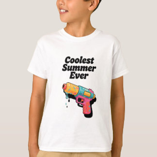T-shirt Coolest Summer Ever - Retro Neon Water Gun Sarcasm