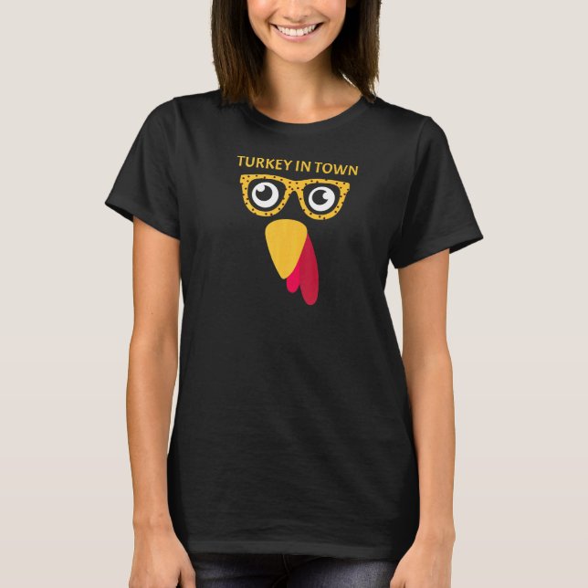 T-shirt Coolest Turkey in Town Turkish Nose Glasses Disgui (Devant)