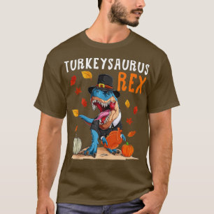 T-shirt Coolest Turkey Trex Dinosaur Happy Thanksgiving Bo