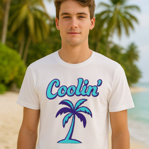 T-shirt Coolin’ Retro Purple et Turquoise Vintage