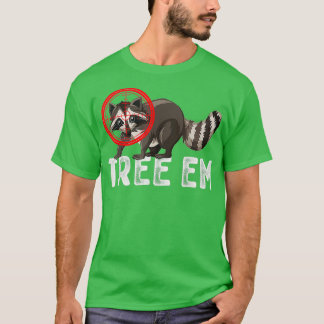T-shirt Coon Chasse Arbre Em Drôle Vintage Raccoon Chasse