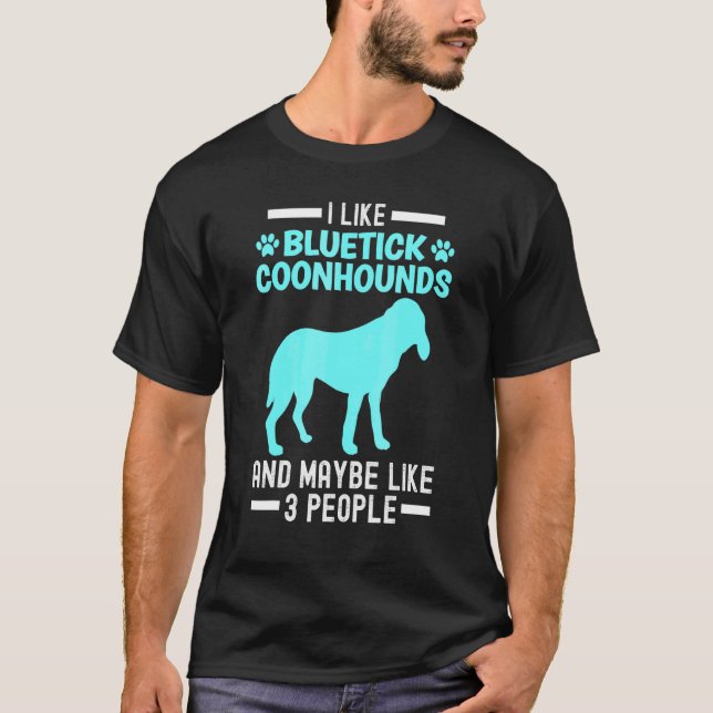T-shirt Coonhound à tiquet bleu (Devant)
