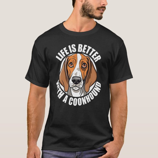 T-shirt Coonhound   With a Coonhound  Dog (Devant)
