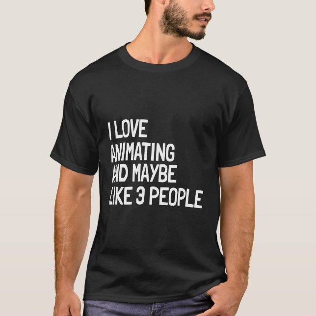 T-shirt Coonist Illustrator Cooning Introvert Animateur (Devant)